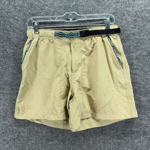 Chubbies Shorts Women S Small Beige Bermuda Mid Rise Belted Flat Front Pockets